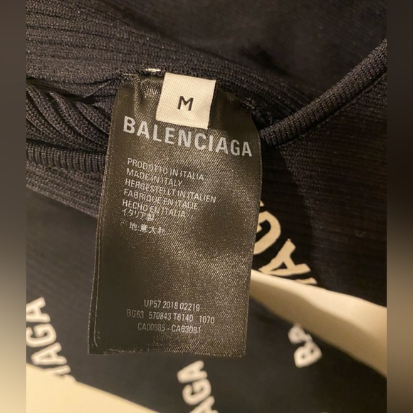 Balenciaga Turtleneck Ribbed Sweater Open Back M - Picture 15 of 15